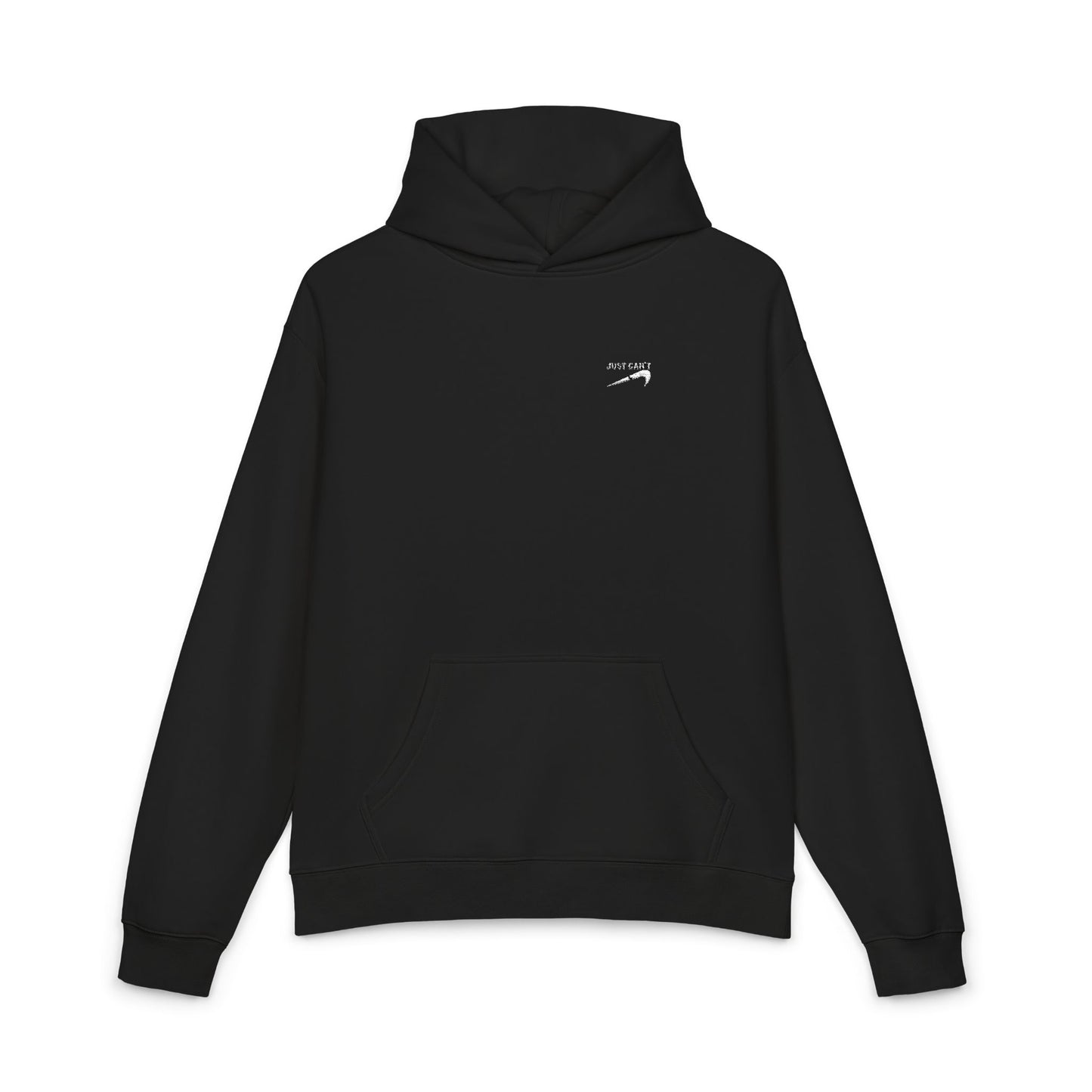 Just Can't Relaxed Hoodie-Black (Embroidery)